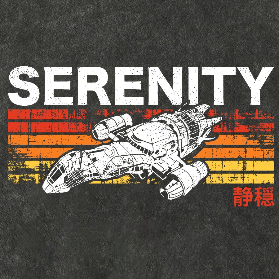 Retro Firefly Starship Vintage Distressed T-shirt