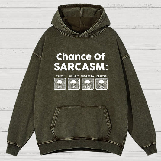 Chance of Sarcasm, 100% Forecasted Nice Guy Vintage Distressed Hoodie
