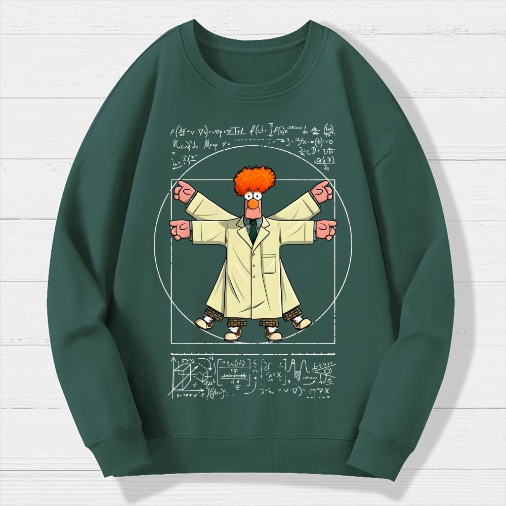 Vitruvian Puppet Geek Cotton Sweatshirt