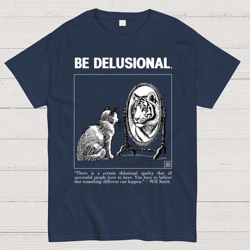 Tiger in the Mirror - Believe First, Then Become Geek T-Shirt