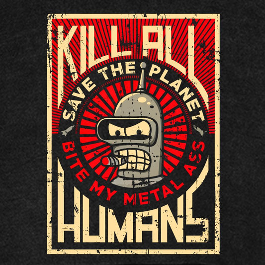Save The Earth And Kill All Humans Vintage Distressed Hoodie