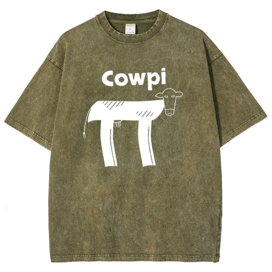 Cowpi Funny Geek Vintage Distressed T-shirt