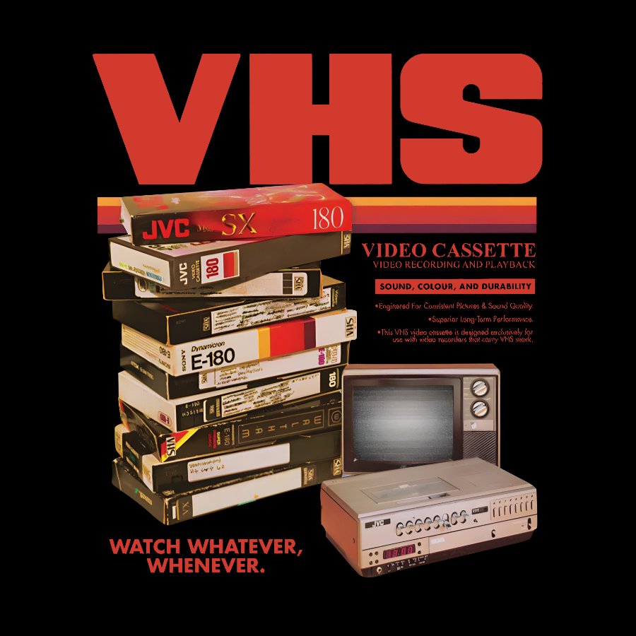 Vintage VHS Tapes Geek T-Shirt