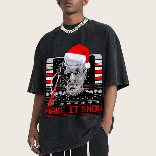 Make It Snow Vintage Distressed T-shirt