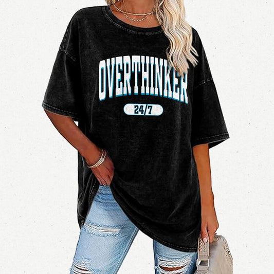 Overthinker All the time Vintage Distressed T-shirt