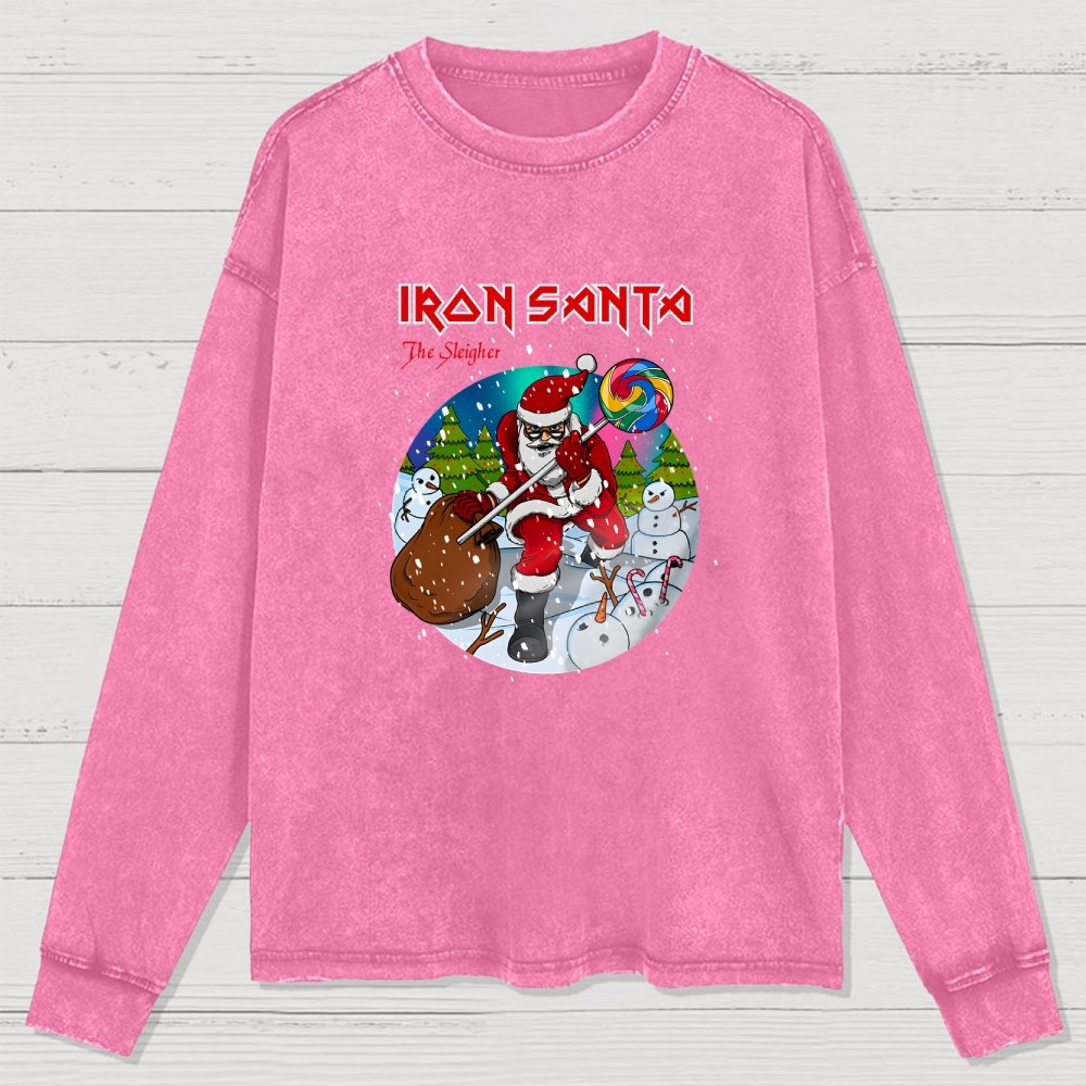 Iron Santa Washed Long Sleeve Tee