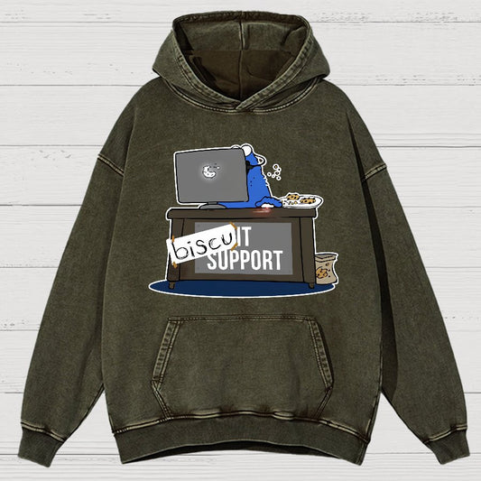 BiscuIT Support Vintage Distressed Hoodie