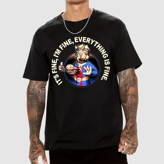 I'm Fine Everything Is Fine Funny Geek T-Shirt