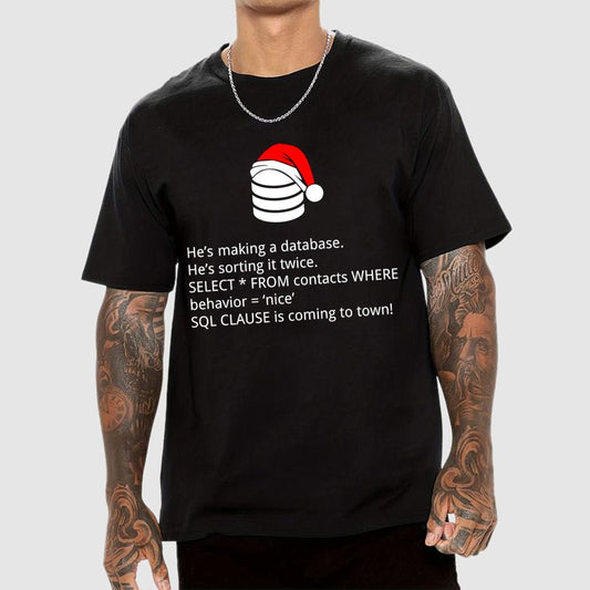 he's making a table Christmas Geek T-Shirt