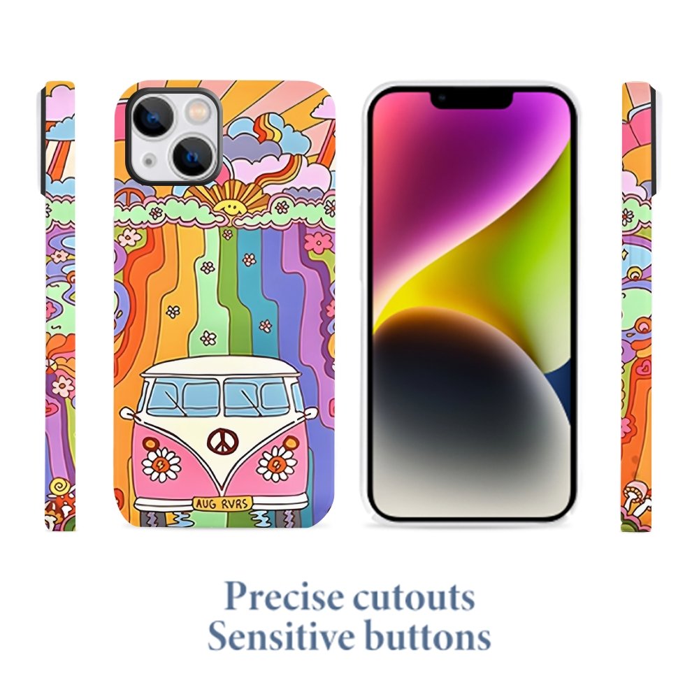Peace Symbol Rainbow Print Phone Cases