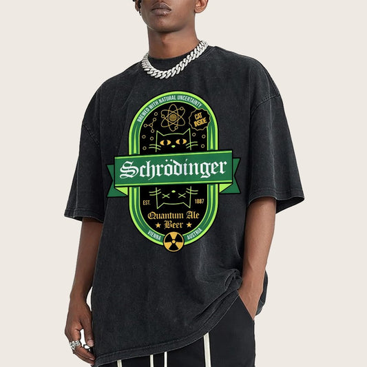 Schrodinger Quantum Ale Beer Vintage Distressed T-shirt