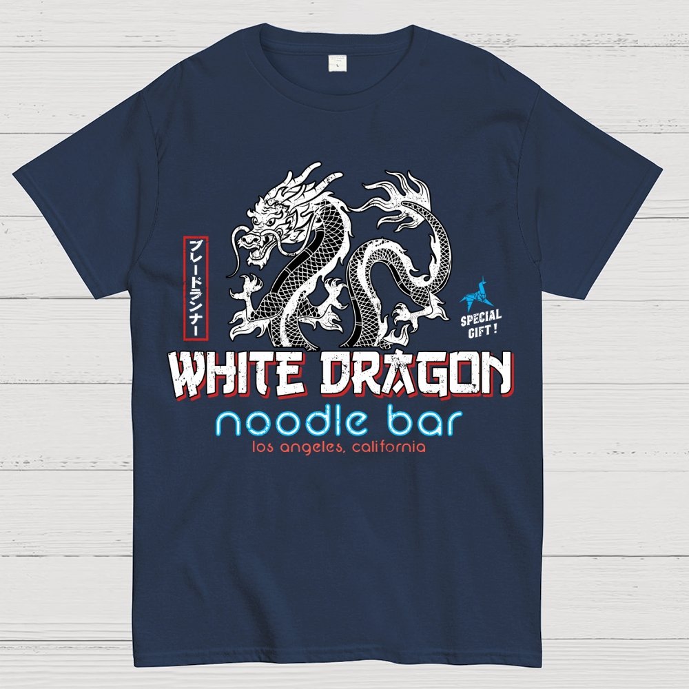 White Dragon Noodle Bar Unisex Geek T-Shirt