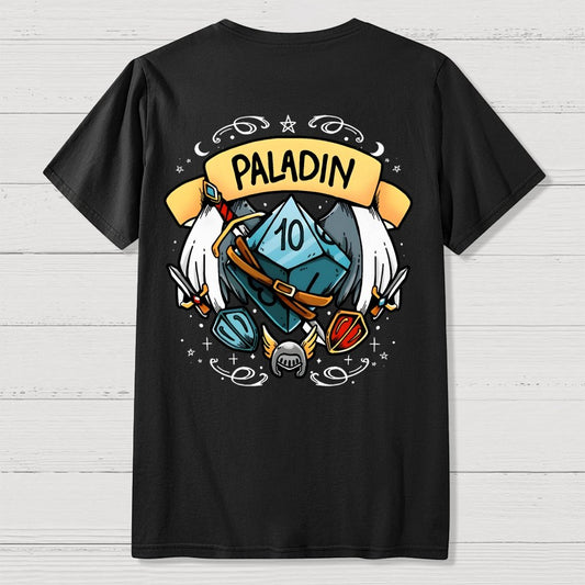 Paladin Dice Front And Back Printing Geek T-Shirt