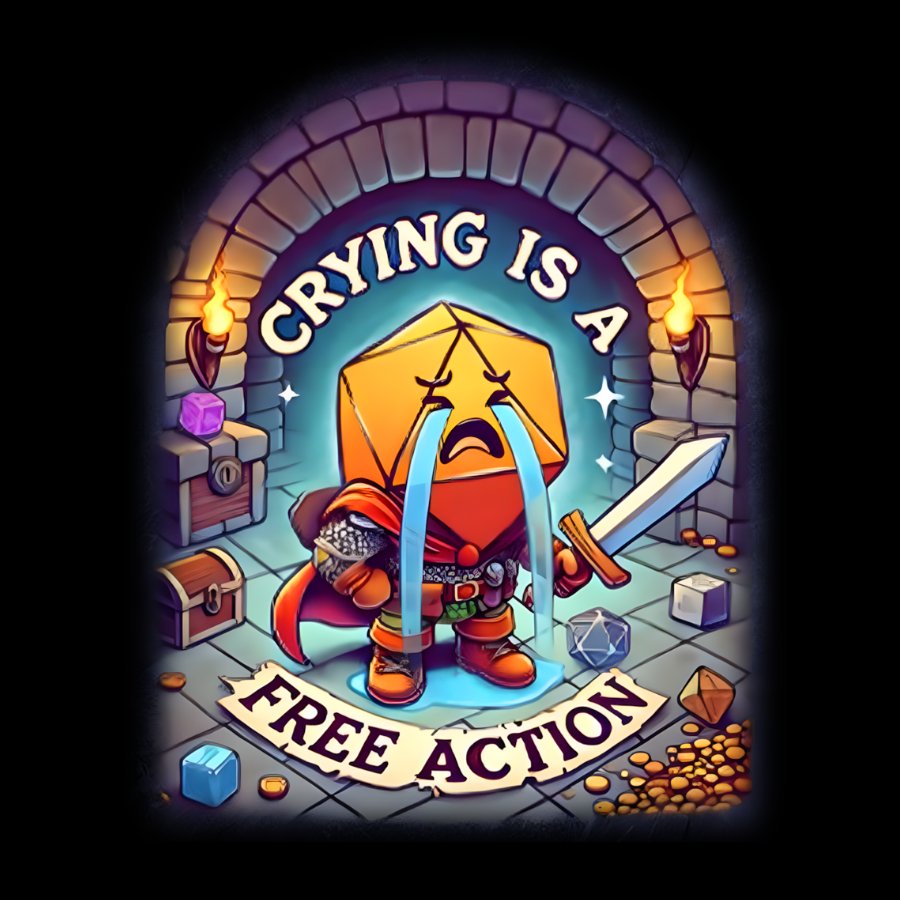Crying is a Free Action Geek T-Shirt