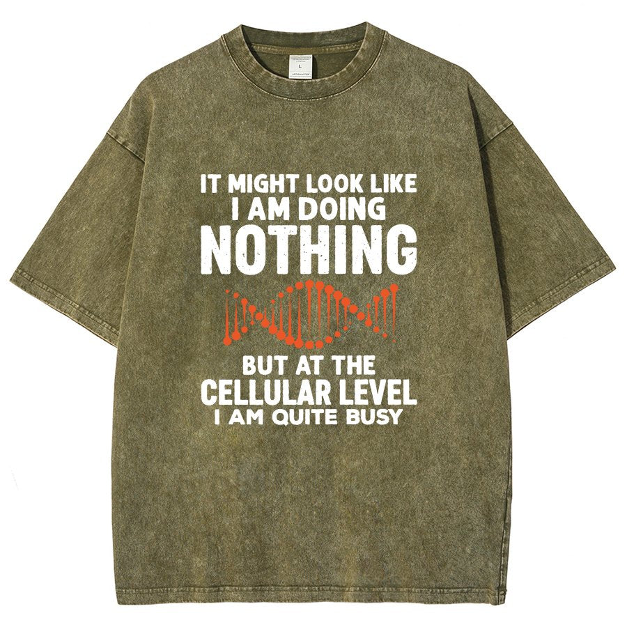It Might Look Like I Am Doing Nothing Vintage Distressed T-shirt