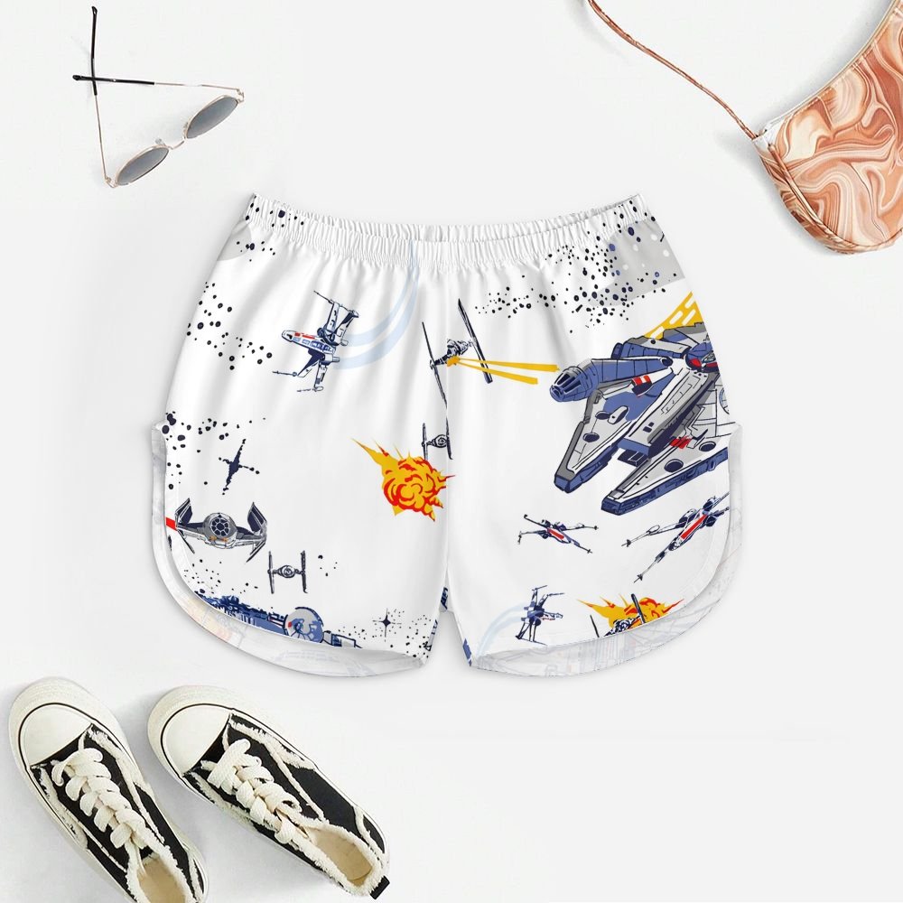 Spacecraft Print Women's Geek Suspender Cami Set