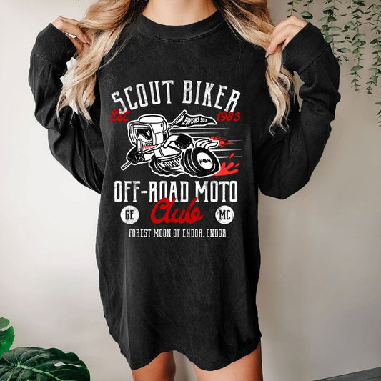 Scout Biker Club Washed Long Sleeve Tee