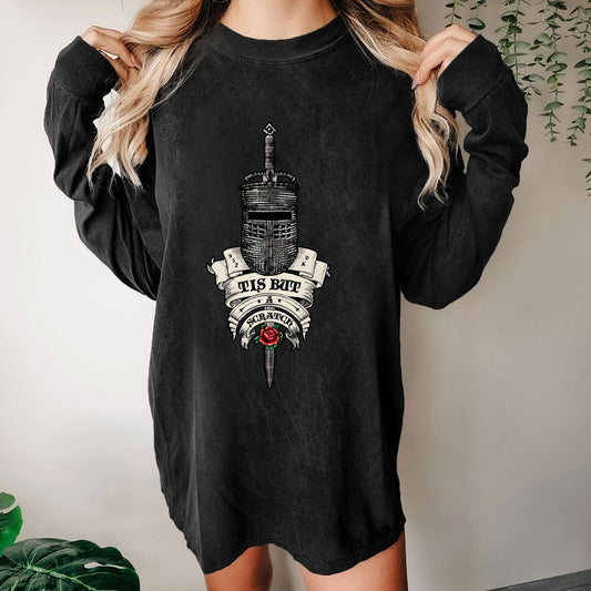 It is but a scratch Washed Long Sleeve Tee