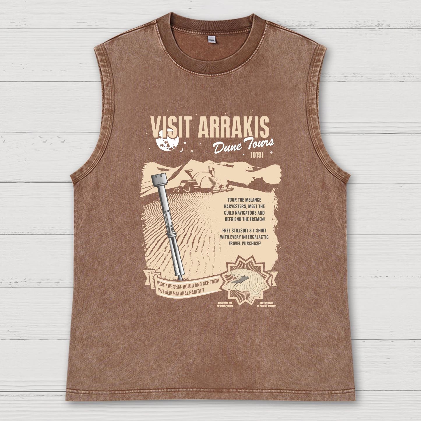 Visit Arrakis Vintage Distressed Washed Tank
