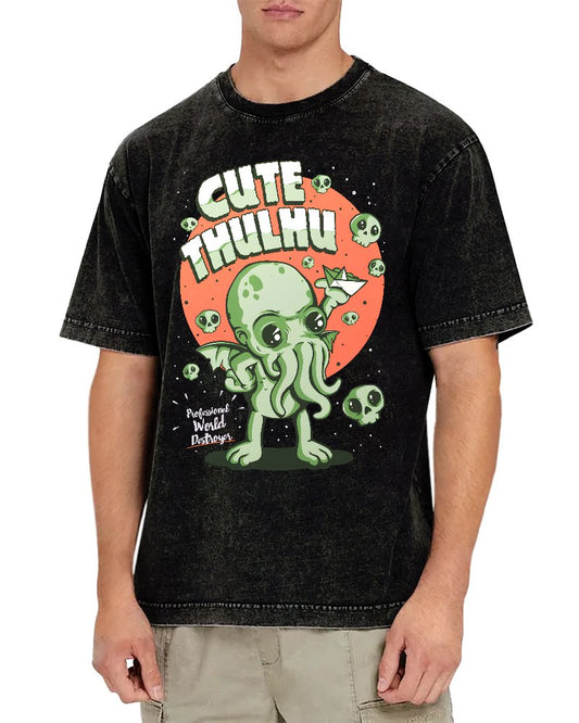 Cute Cthulhu Vintage Distressed T-shirt