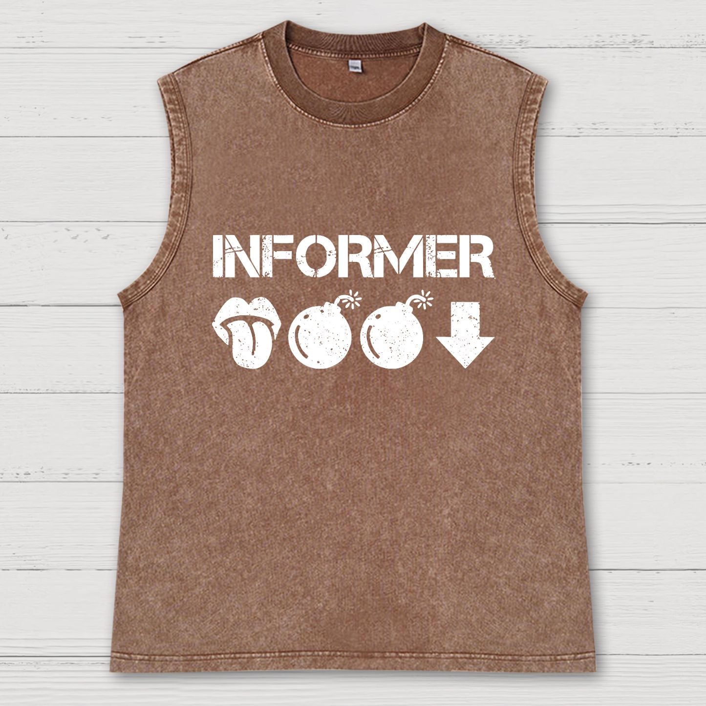 Informer Vintage Distressed Washed Tank