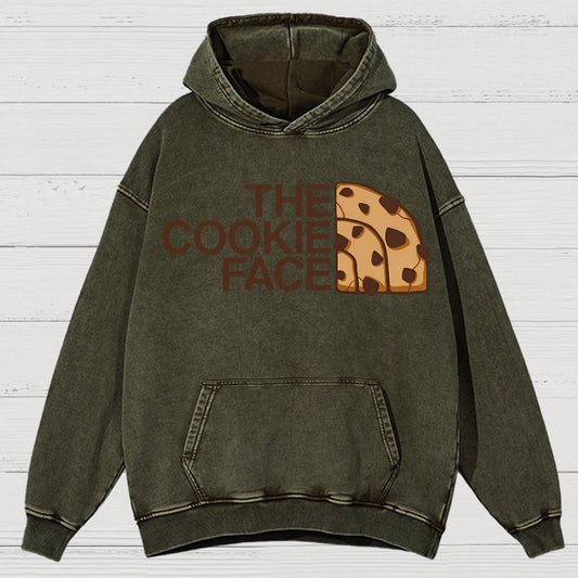 Cookie Face Vintage Distressed Hoodie