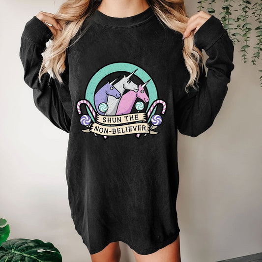 Shun the Non-Believer Washed Long Sleeve Tee