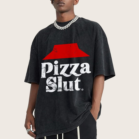 Pizza Slut Vintage Distressed T-shirt