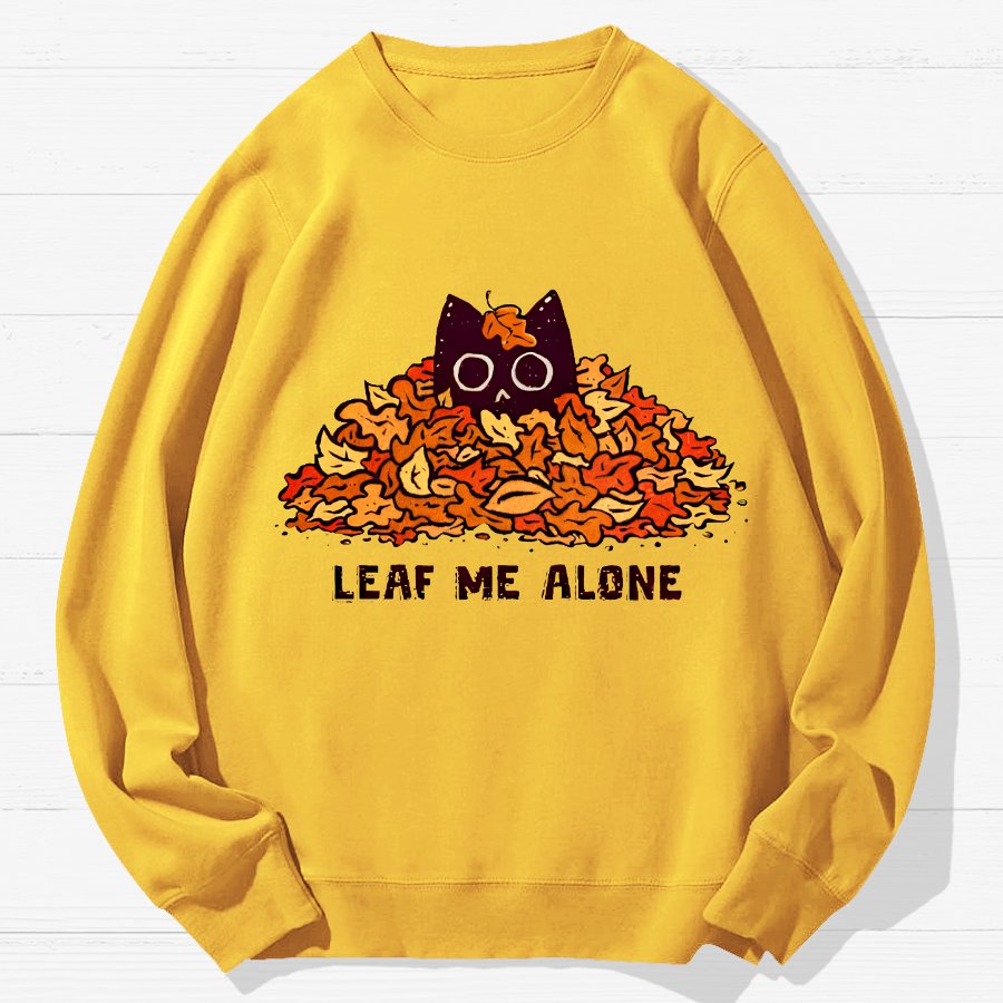 Leaf Me Alone Geek Cotton Sweatshirt