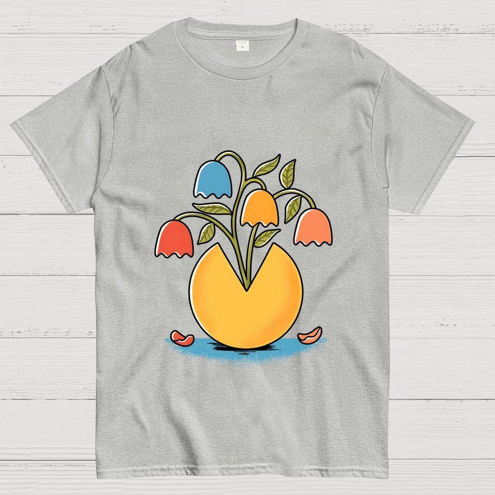 Retro Arcade Flowers Geek T-Shirt