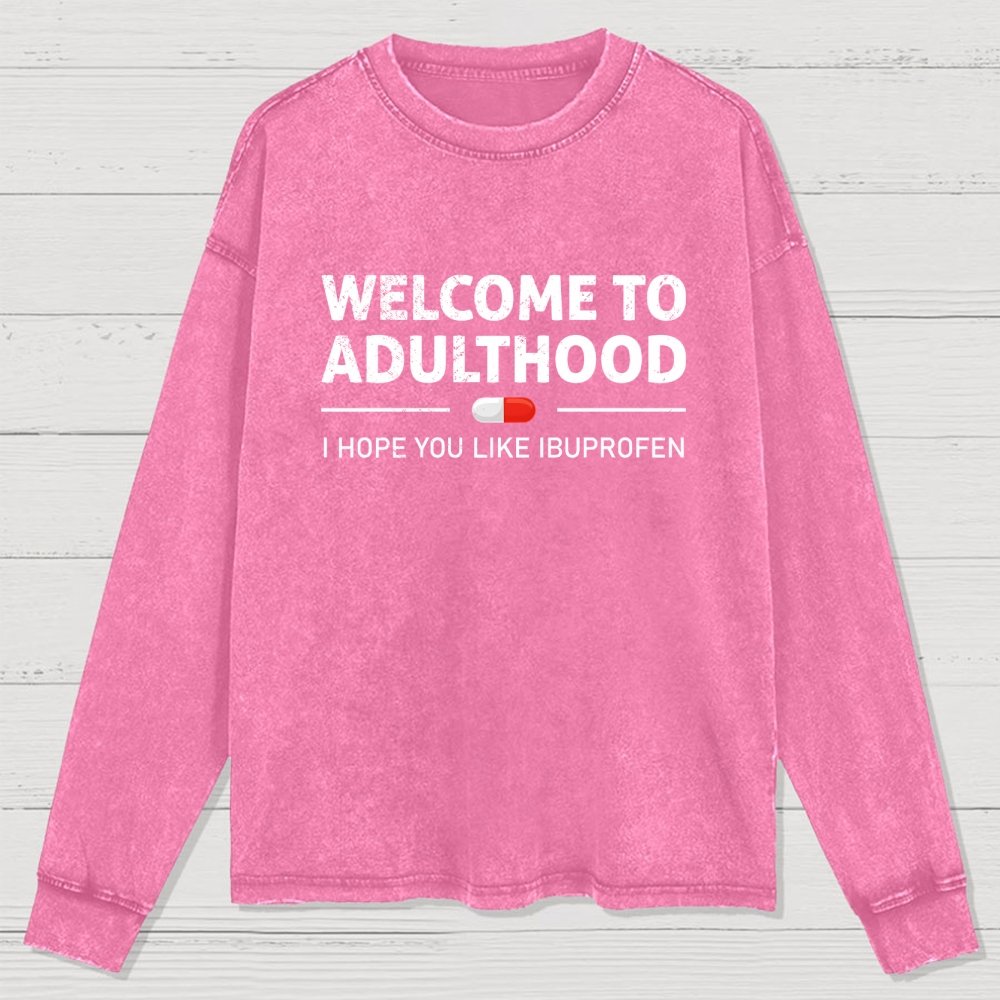 Adulthood Washed Long Sleeve Tee