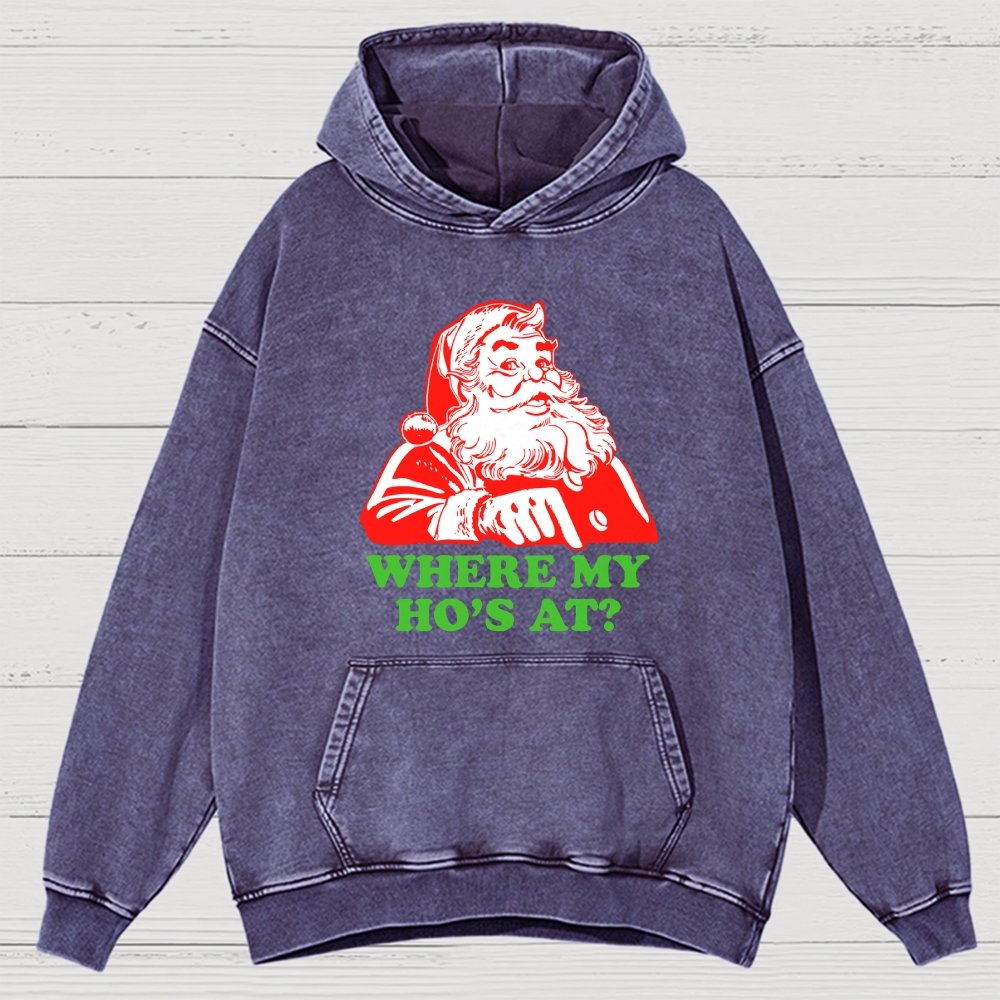 Ho Ho Ho Christmas Vintage Distressed Hoodie