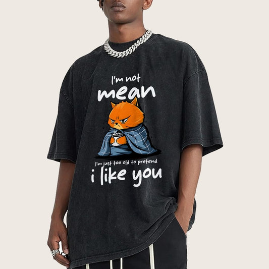 I Am Not Mean Vintage Distressed T-shirt