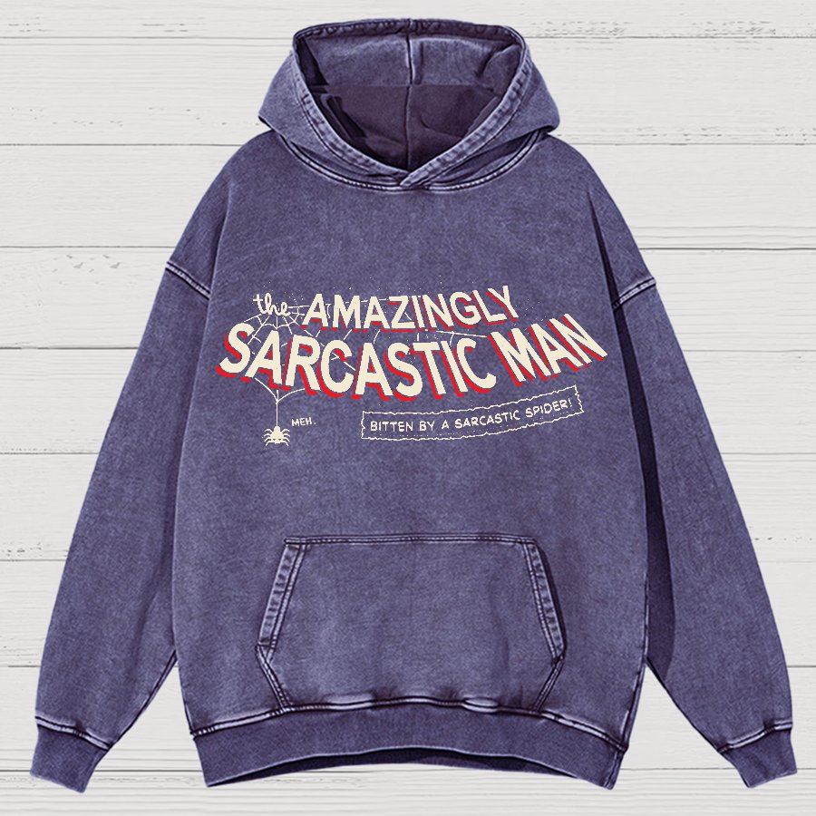 Amazingly Sarcastic Man Vintage Distressed Hoodie