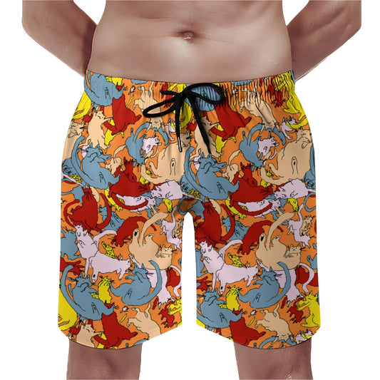 Cat Art Doodle Geek Shorts