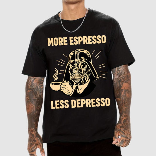 More Espresso Less Depresso Geek T-Shirt