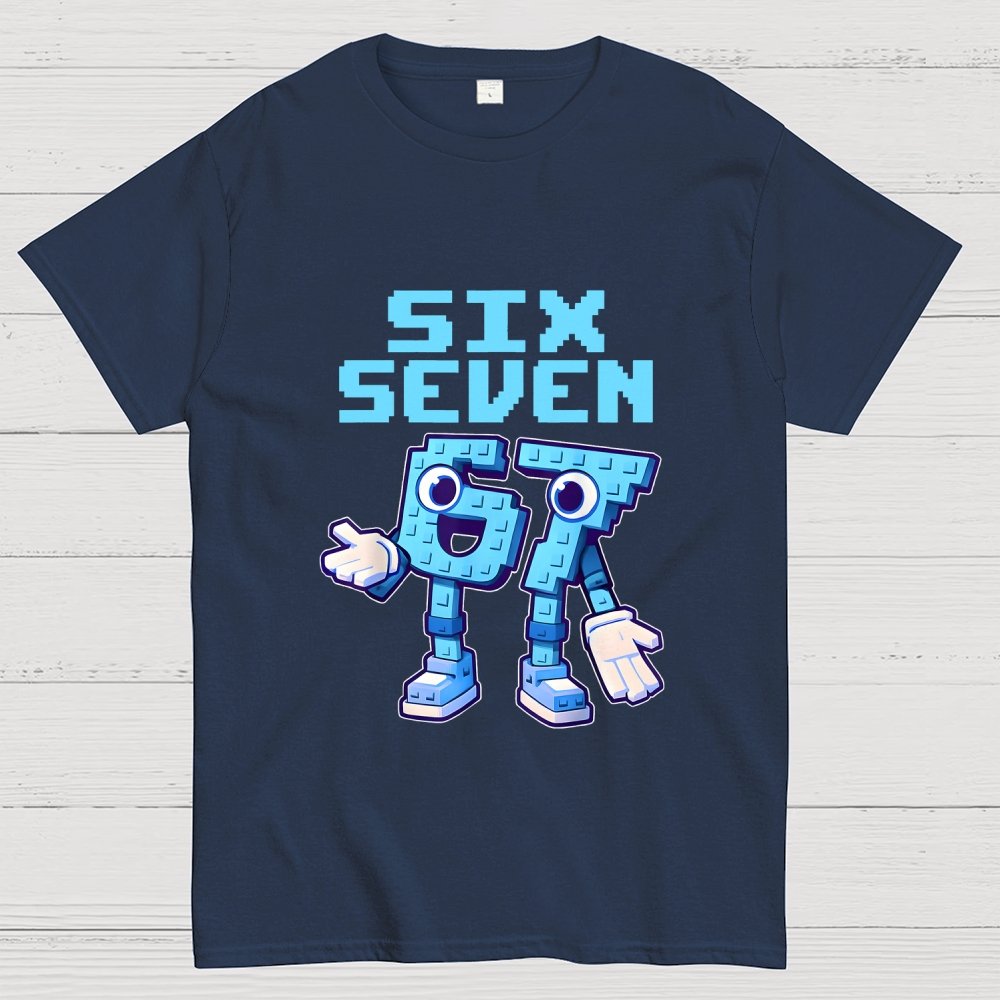 Six Seven Ice Cream Drip 67 Meme Gen Alpha Slang Geek T-Shirt