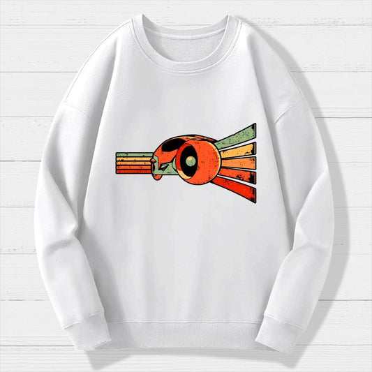 Vintage Grid Geek Cotton Sweatshirt