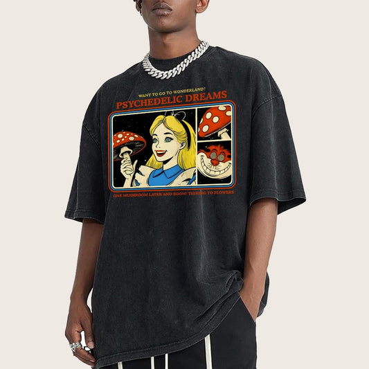Psychedelic Dreams Vintage Distressed T-shirt
