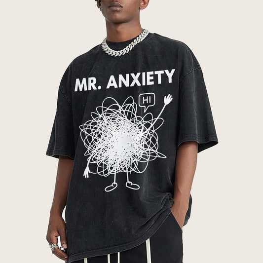 Mr. Anxiety! Vintage Distressed T-shirt