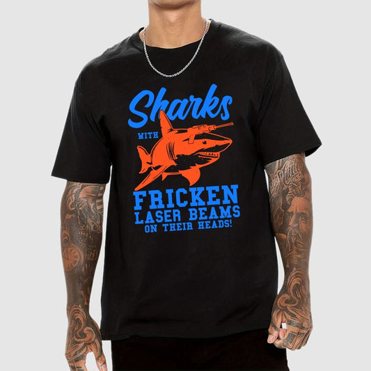 Sharks with Laser beams Geek T-Shirt