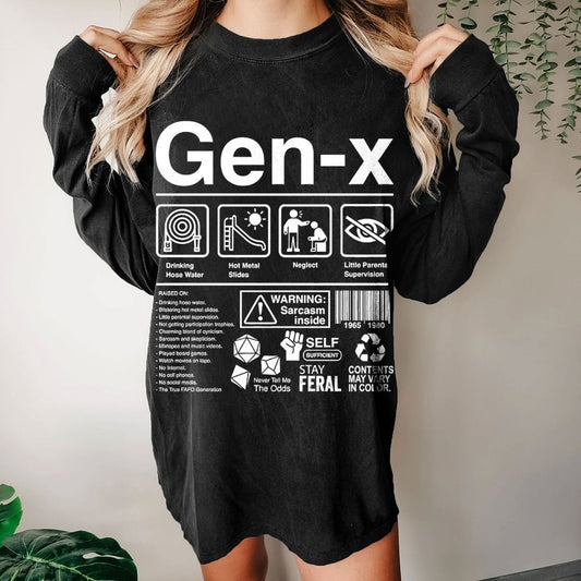 Gen X Label Washed Long Sleeve Tee