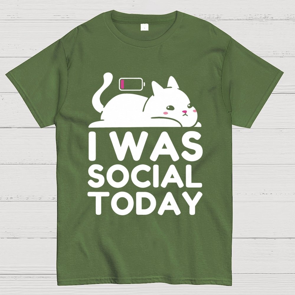 I Was Social Today Geek T-Shirt