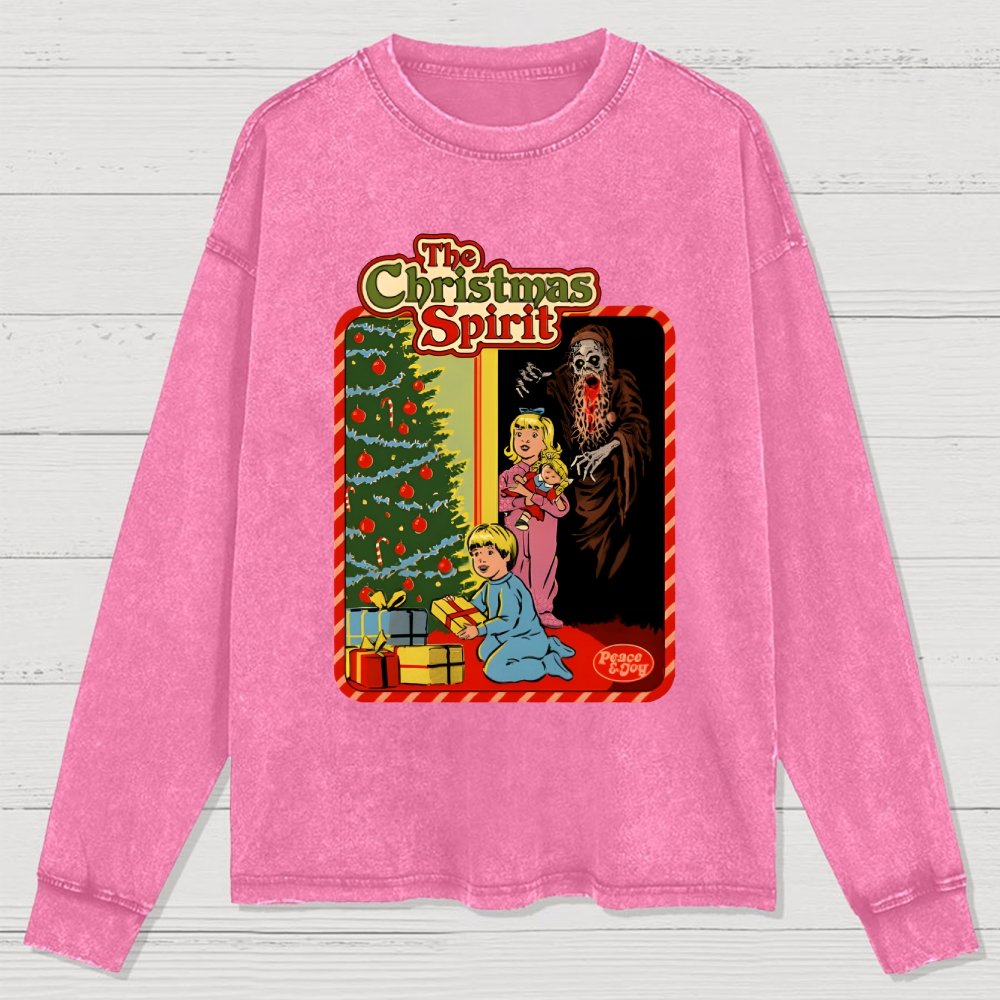 The Christmas Spirit Washed Long Sleeve Tee