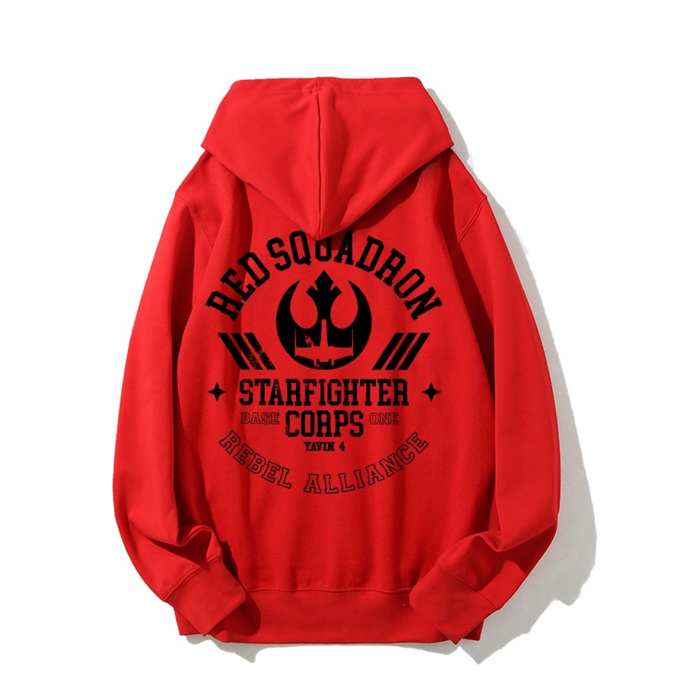 Red Team Base One Printed Back Unisex Cotton Hoodie