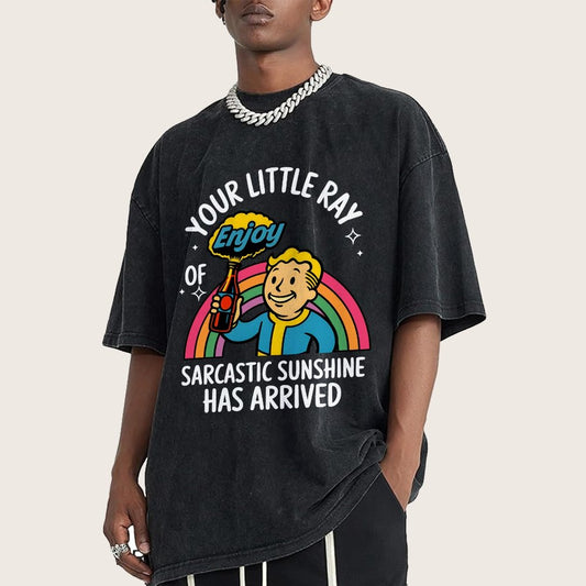 Your Little Ray of Sarcastic Sunshine Has Arrived Vintage Distressed T-shirt