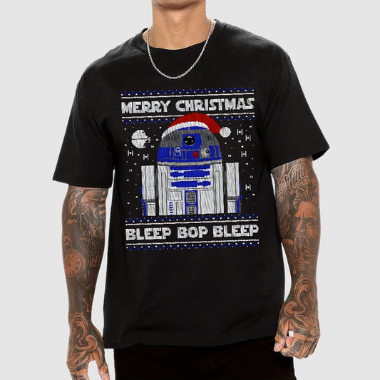 Bleep Bop Bleep Xmas Geek T-Shirt