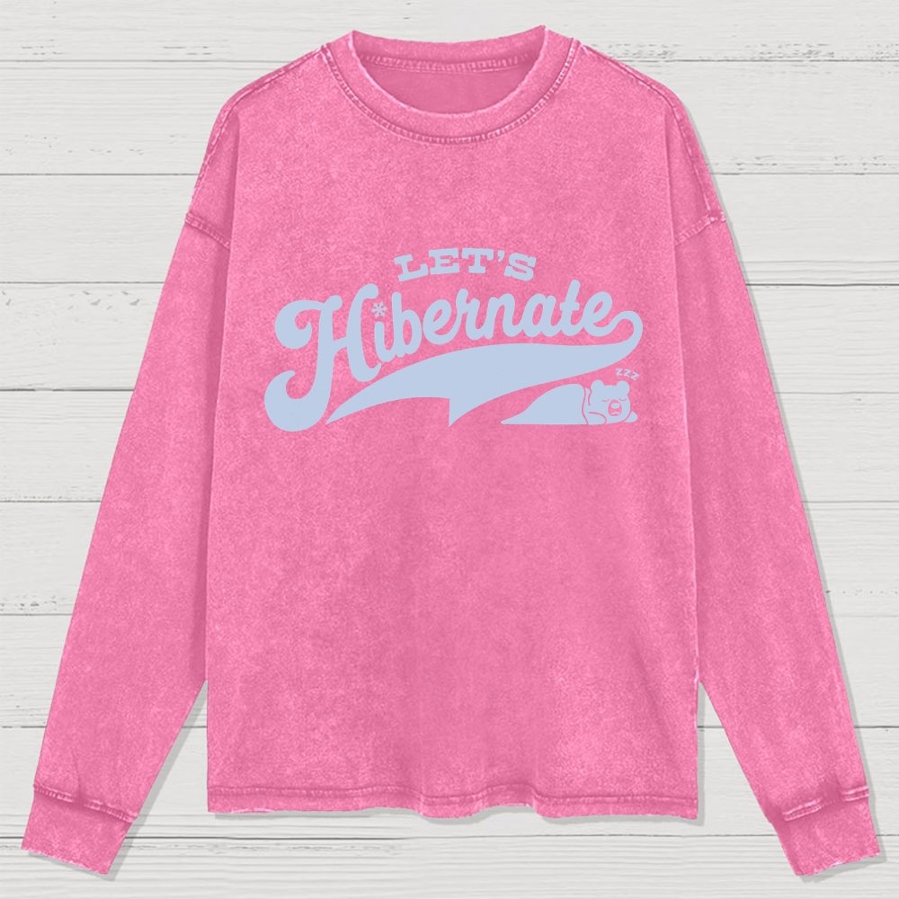 Team Bear Let's Hibernate Washed Long Sleeve Tee