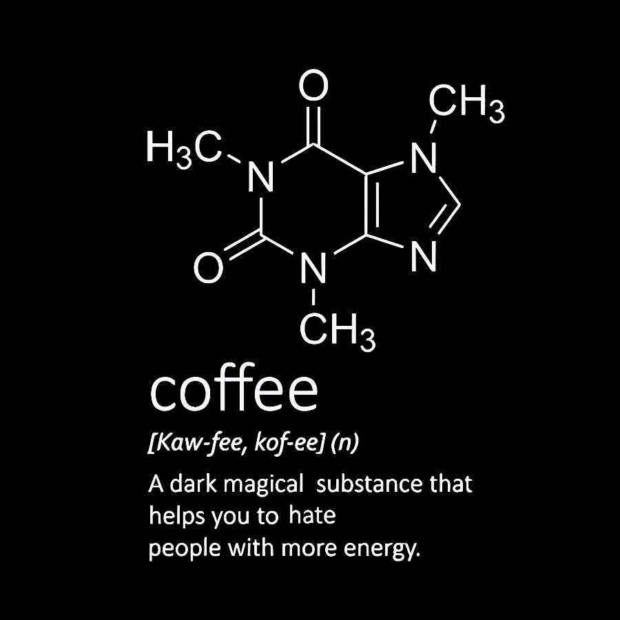 Caffeine Funny Coffee Geeky T-Shirt