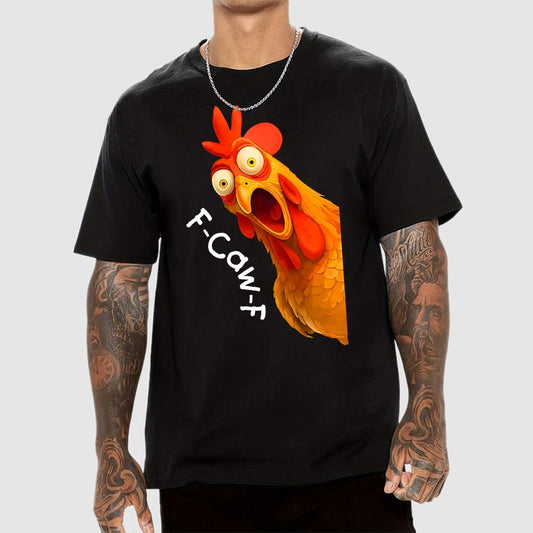 F-Caw-F Funny Chicken Rooster Pun Geek T-Shirt